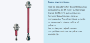 puntas palpador 3D Haimer